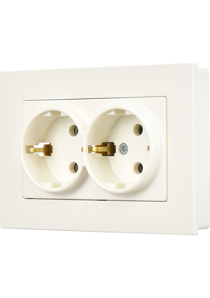 Eqona Fildişi Beyazı Ikili Topraklı Priz fiyatları