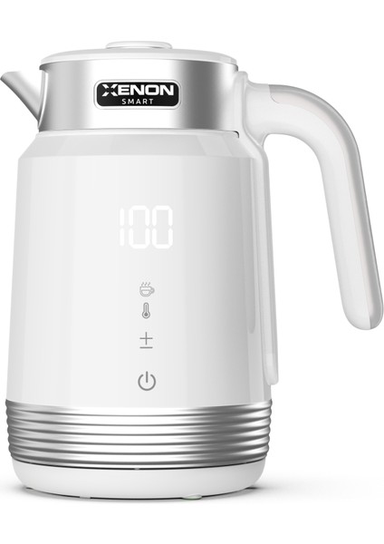 Akıllı Kettle Paslanmaz Çelik Çift Katmanlı Led Ekranlı Hızlı Kaynatma Akım Korumalı Su Isıtıcı 1.7 Lt X7102