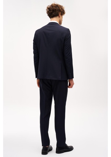 Erkek Lacivert Regularfit / Rahat Kalıp Sivri Yaka Takım Elbise indirimleri