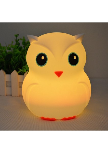 Çocuklar Gece Lambası Sevimli Baykuş Renk Değiştirme LED Hayvan Silikon Işık Uzaktan USB Ücretli Gece Lambaları Çocuklar Için (Yurt Dışından) indirimleri