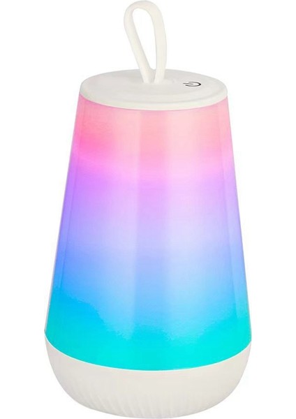 Taşınabilir Masa Lambası, Şarj Edilebilir Dokunmatik Sensör Başucu Lambası, Yatak Odası Açık Kamp Için Rgb Renk Değişen Gece Lambası (Yurt Dışından)