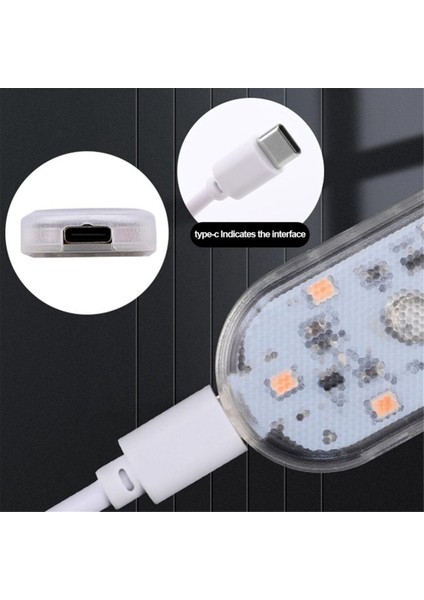 6led Araba Dokunmatik Işıkları Şarj Edilebilir Araba Iç Tavan Lambası Tavan Tavan Okuma Lambaları Bagaj Manyetik Mini Lamba, E (Yurt Dışından) fiyatları