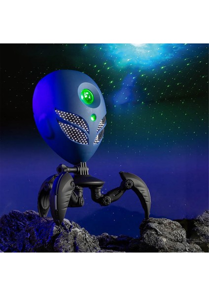 LED Yıldız Projeksiyon Lambası Projektör Etkileşimli Atmosfer Gece Lambası Uzay Adamı Yatak Odası Masaüstü Dekor Çocuk Hediye Mavi (Yurt Dışından) indirimleri