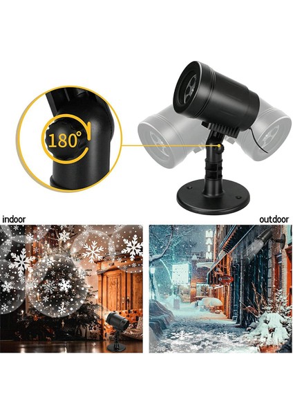 Dış Mekan Projeksiyon Lambası, Hava Koşullarına Dayanıklı Kar Projeksiyon Lambası Dış Mekan, Daha Geniş Aydınlatma Aralığı LED Noel Kar Lambası Abd Tak (Yurt Dışından) modelleri