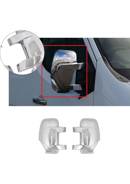 Renault Master Uyumlu 2011 ve Üzeri Ayna Kapağı 2 Parça Abs Krom Kaplama