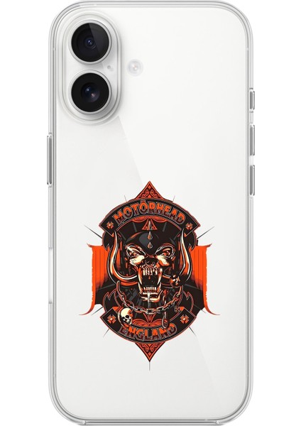 iPhone 16 Uyumlu Şeffaf Kılıf Motörhead Tasarımlı
