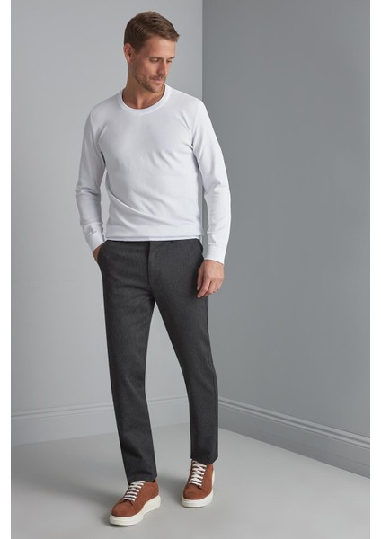 Erkek Siyah Regularfit / Rahat Kalıp Pantolon