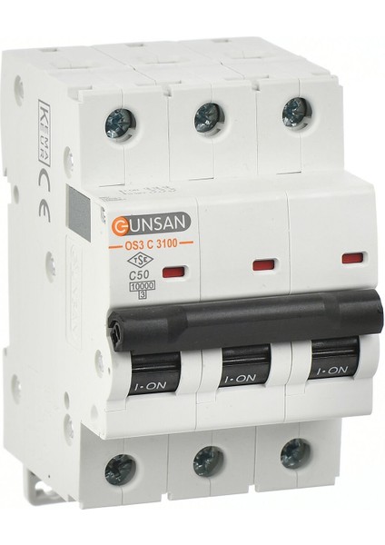 Valta Otomatik Sigorta 3 Kutup 10kA C Tip 50A