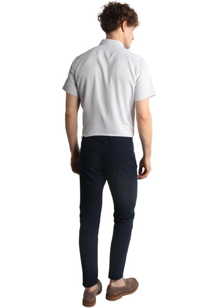 Erkek Lacivert Slim Fit / Dar Kalıp Pantolon fırsatları
