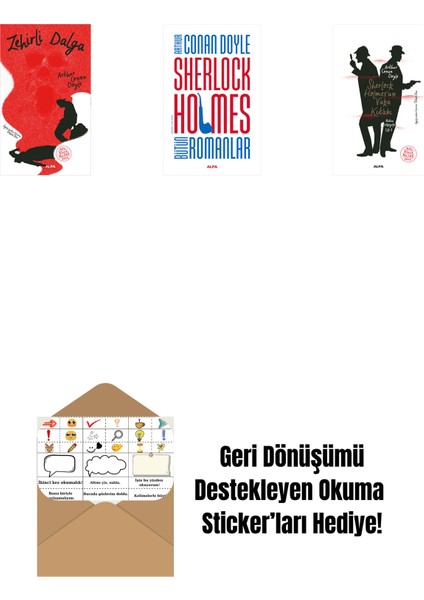 Zehirli Dalga + Sherlock Holmes - Bütün Romanlar (Ciltli) + Sherlock Holmes’un Vaka Kitabı + Okuma Sticker'ları