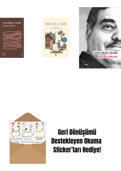 Everest Açıkhava 35 - Seçme Şiirler + Molla Câmî + Asaf Hâlet Çelebi - Bütün Şiirleri + Okuma Sticker'ları