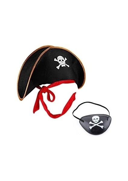Bfs Nessiworld Kaptan Jack Çocuk Korsan Şapkası ve Göz Bandı Seti