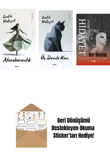Alacakaranlık + Üç Damla Kan + Kör Baykuş + Okuma Sticker'ları