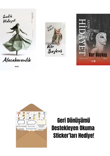 Alacakaranlık + Kör Baykuş + Kör Baykuş + Okuma Sticker'ları