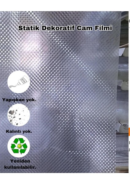 Cam Filmi Kaplama Statik Folyo Buzlu Desenli Duşa Kabin Pencere Ofis Dekorasyon fırsatları