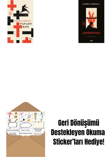 Papazın Kızı ( Ciltli ) + Aspidistra (Ciltli) + Okuma Sticker'ları