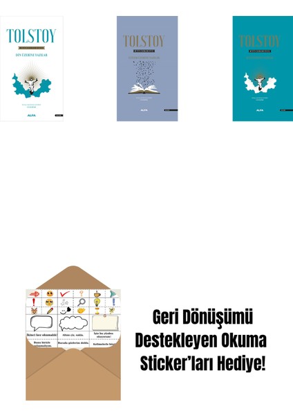 Tolstoy Bütün Eserleri 18 + Tolstoy Bütün Eserleri 17 (Ciltli) + Tolstoy Bütün Eserleri 18 (Ciltli) + Okuma Sticker'ları
