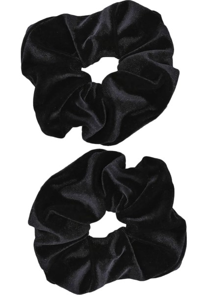 Trendyıldızı 2 ' Li Kadife Siyah Lastik Toka