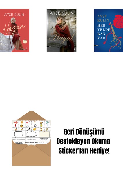 Hazan + Hayal + Her Yerde Kan Var (Ciltli) + Okuma Sticker'ları
