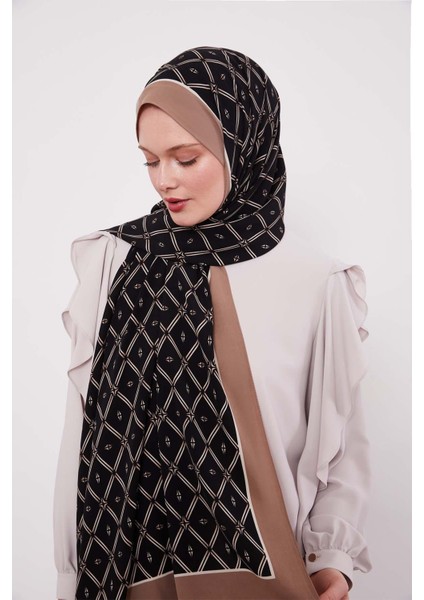 Kahve Baklava Desen Medine Ipeği