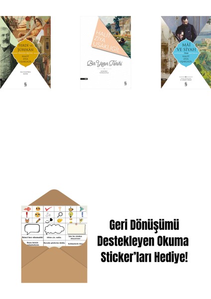 Ferdi ve Şürekası + Bir Yazın Tarihi + Mâî ve Siyah - Özgün Tam Metin + Okuma Sticker'ları