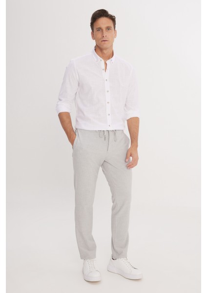 Comfort Fit Rahat Kesim Yan Cepli Desenli Beli Lastikli Pantolon fiyatları