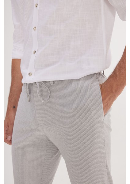 Comfort Fit Rahat Kesim Yan Cepli Desenli Beli Lastikli Pantolon fırsatları