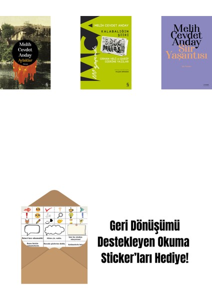 Aylaklar (Ciltli) + Kalabalığın Şiiri + Şiir Yaşantısı - Şiir Yazıları + Okuma Sticker'ları