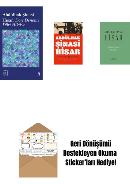 Everest Açıkhava 42 - Dört Deneme Dört Hikâye + Edebiyat Yazıları - 1 + Geçmiş Zaman Fıkraları (Ciltli) + Okuma Sticker'ları