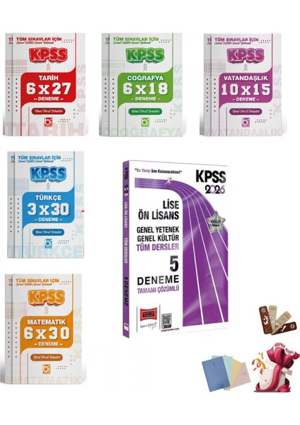 2026 Kpss Gk-Gy Lise Ön Lisans Tüm Dersler Tamamı Çözümlü Deneme