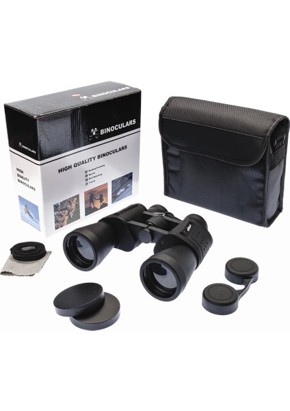 Bfs 10×50 – Geniş Ön Mercekli Profesyonel El Dürbünü – 1000M/56M – Siyah