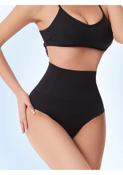 Siyah Mabet Model Yüksek Bel Toparlayıcı Korse Push Up Etkili Spor Külot Korse Siyah RENK62 Örme indirimleri