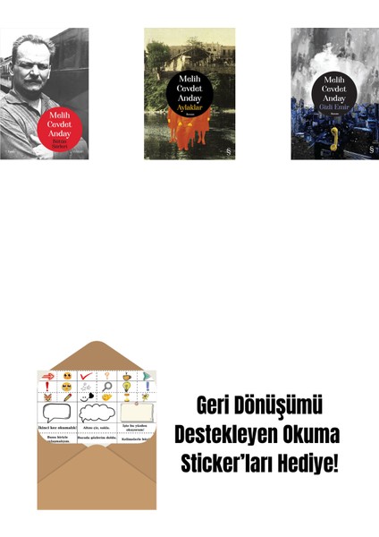 Melih Cevdet Anday - Bütün Şiirleri (Ciltli) + Aylaklar (Ciltli) + Gizli Emir (Ciltli) + Okuma Sticker'ları