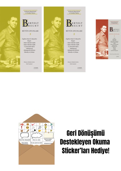 Bertolt Brecht - Bütün Oyunları 2 + Bertolt Brecht - Bütün Oyunları 2 (Ciltli) + Bertolt Brecht - Bütün Oyunları 1 + Okuma Sticker'ları