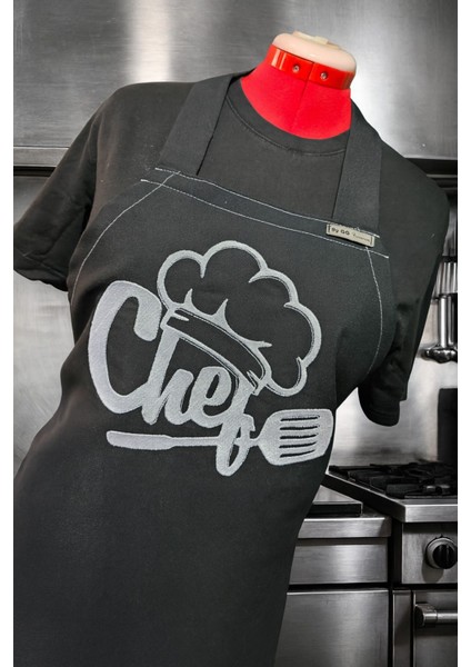 Chef Nakışlı Mutfak Önlüğü