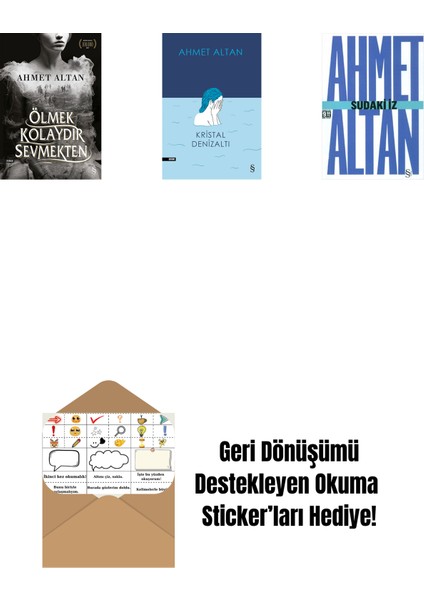 Ölmek Kolaydır Sevmekten + Kristal Denizaltı + Sudaki Iz (Cep Boy) + Okuma Sticker'ları