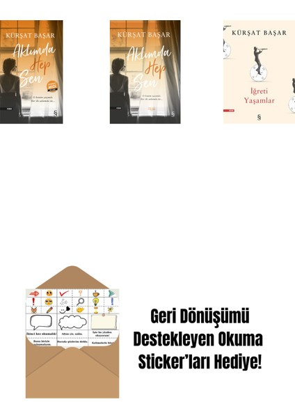 Aklımda Hep Sen (Midi Boy) + Aklımda Hep Sen + Iğreti Yaşamlar + Okuma Sticker'ları