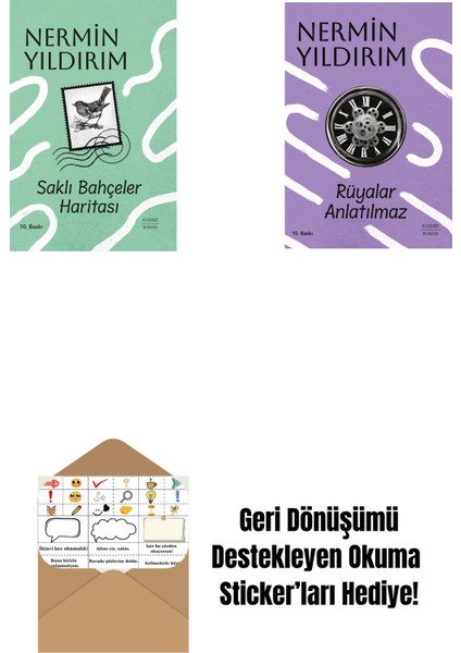 Saklı Bahçeler Haritası (Ciltli) + Rüyalar Anlatılmaz + Okuma Sticker'ları