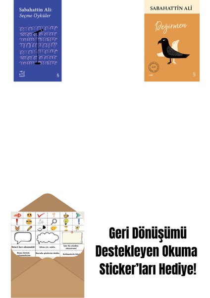 Everest Açıkhava 1 - Sabahattin Ali Seçme Öyküler + Değirmen + Okuma Sticker'ları