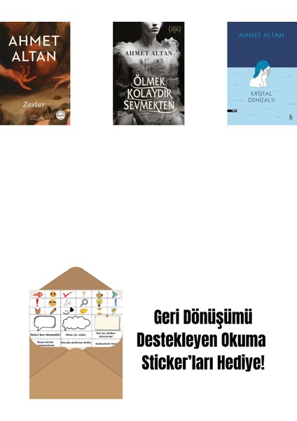 Zarlar + Ölmek Kolaydır Sevmekten + Kristal Denizaltı + Okuma Sticker'ları