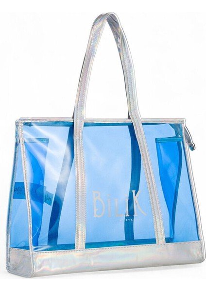 Şeffaf Mavi Kadın Plaj Çantası Beach First fiyatları