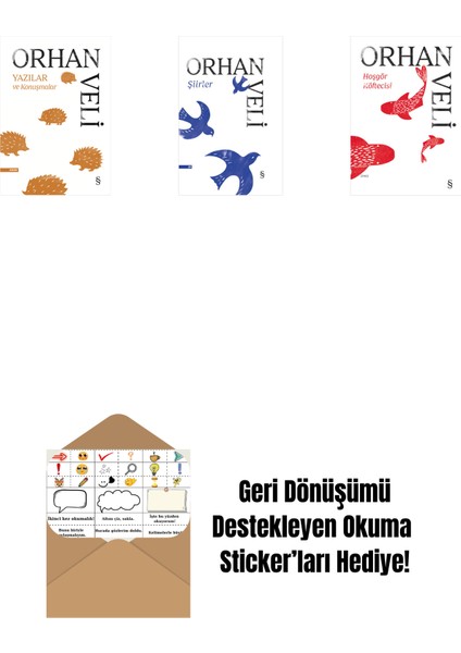 Yazılar ve Konuşmalar + Şiirler (Ciltli) + Hoşgör Köftecisi + Okuma Sticker'ları