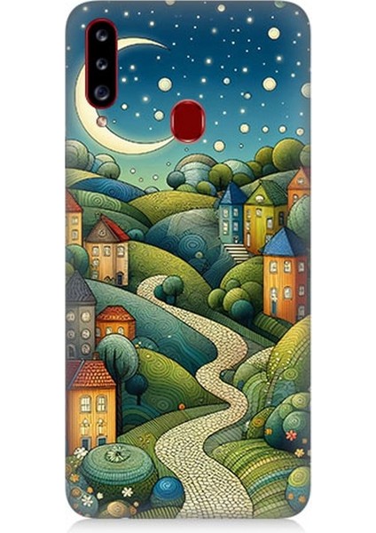 Samsung Galaxy A20S Uyumlu Yıldızlı Tepede Masal Desenli Silikon Kılıf