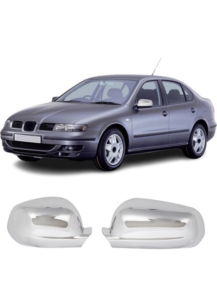 Seat Toledo Uyumlu 1999-2005 Ayna Kapağı 2 Parça Abs Krom Kaplama