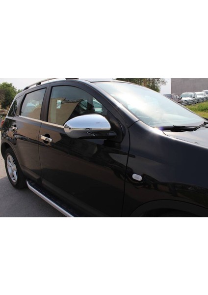 Nissan Qashqai J10 Uyumlu 2007-2014 Ayna Kapağı 2 Parça Abs Krom Kaplama