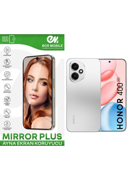 Honor 400 ile Uyumlu Esnek Ayna(Mirror) 9h Nano Ekran Koruyucu