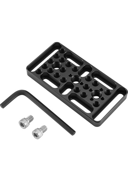 Hızlı Çıkarma Plakası Çok Işlevli Genişleyen Soğuk Ayakkabı Peynir Plakası Çift Delikli Boru Kelepçesi Tripod Adaptör Plakası (Yurt Dışından)