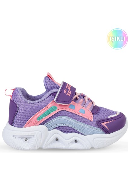 Kız Çocuk Spor Ayakkabı 21-25 Numara Lila-Pembe