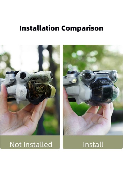 Djı Mini 4 Pro Drone Lens Kapağı Entegre Gimbal Koruyucu Lens Kapağı Güneşlik Koruyucu Kapak Aksesuarları (Yurt Dışından)