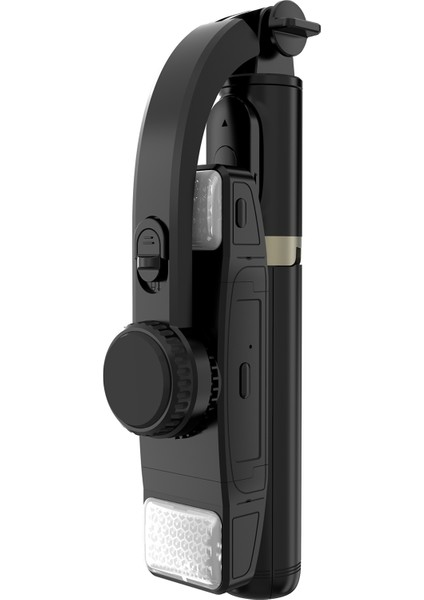 Kablosuz Bluetooth Selfie Çubuğu Çift Dolgulu Işık Sabitleyici Sarsıntı Önleyici Çok Işlevli Telefon Tutucu Ios Android Için (Yurt Dışından)